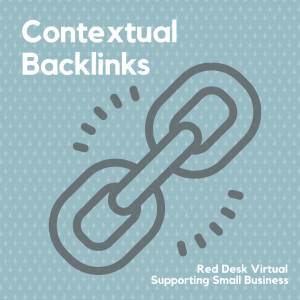 contextual backlinks - grey chainlinks on a blue background