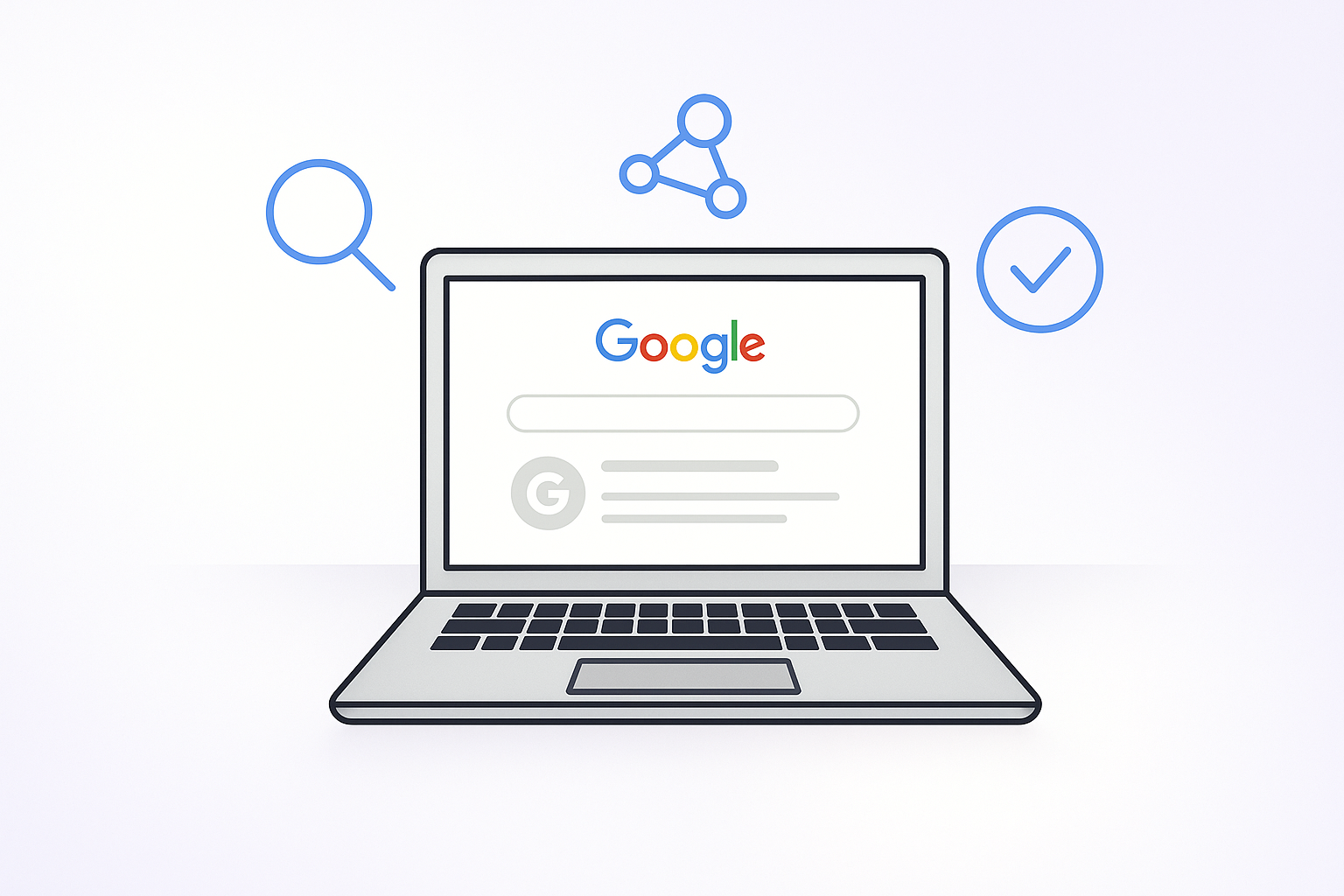 Virtual Assistant reviewing a Google Brand Profile on laptop