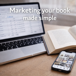 author marketing and book promotion workspace