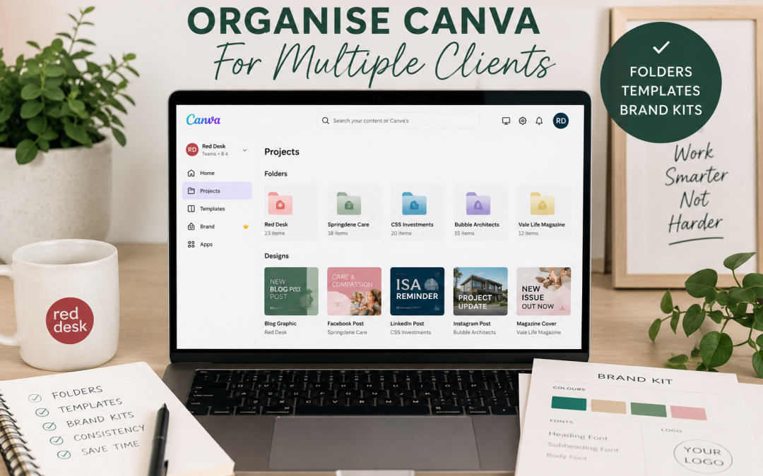 How to Organise Canva Folders, Templates and Brand Kits for Multiple Clients